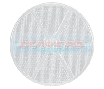 White/Clear 60mm Round Stick On Reflector