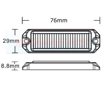Compact 3 LED Strobe Warning Light BOW9992186 Schematic