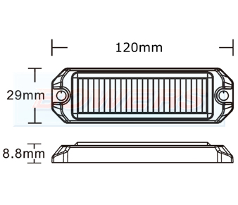 Compact 6 LED Strobe Warning Light BOW9992188 Schematic
