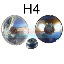 5 3/4" 5.75" Classic Car Sealed Beam Outer Headlight/Headlamp Halogen H4 Conversion (Without Pilot)