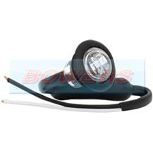 12v/24v Small Round White/Clear LED Button Marker Lamp/Light