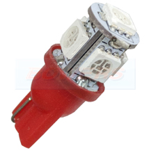 Red 501 T10 12v Capless W2.1x9.5D LED Sidelight Bulb