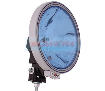 Sim 3227 9" Round Spot/Driving Lamp/Light With Blue Lens & Side/Position Light 1.3227.0000504