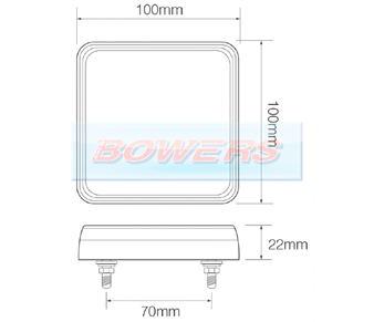 LED Autolamps 101BAR Square Rear Combination Light Schematic