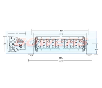 Rigid Industries E2 LED Driving Light Bar 12161 Schematic