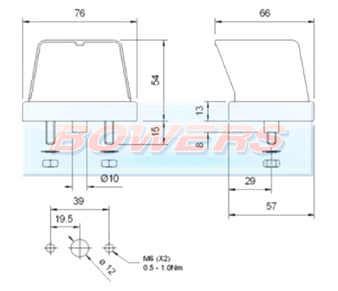 Rubbolite M133 Number Plate Light Schematic