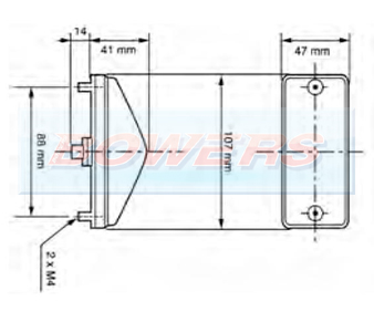 Vignal 181000 FE81 Red/Clear Marker Light Schematic