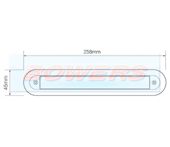 LED Autolamps 235 Slim Line LED Light Surface Mount Bracket Schematic