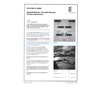 Eberspacher 292199016088 10mm Fuel Line T Piece Kit Instructions