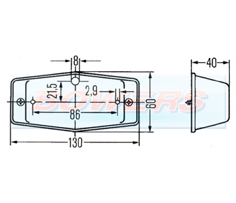 Hella Double Burner Amber Marker Light Schematic