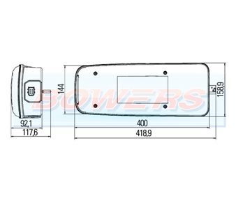 Hella 2VP011511241 DAF CF CL XF Rear Left Hand Light Unit Schematic