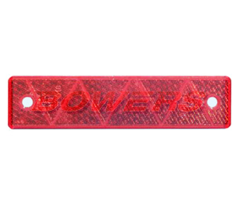Red 180x43mm Stick On/Screw On Reflector