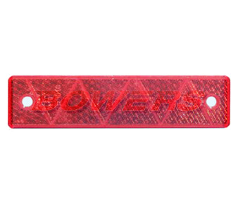 Red 180x43mm Stick On/Screw On Reflector