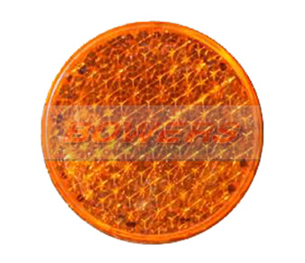Amber 43mm Round Stick On Reflector