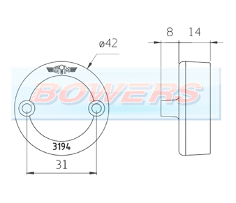 SIM 3194 Round LED Marker Light Schematic