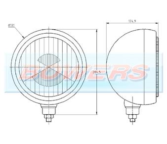 Sim 3205 7" Cibie Oscar Stainless Steel Replica H3 Spot/Driving Lamp/Light 1.3205.0000000 Schematic