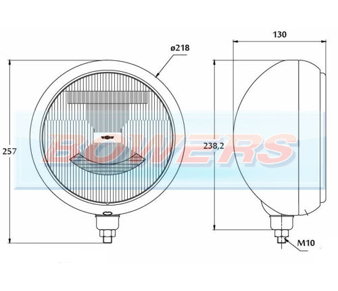 Sim 3208 9" Cibie Super Oscar Stainless Steel Replica H3 Spot/Driving Lamp/Light 1.3208.0000000 Schematic