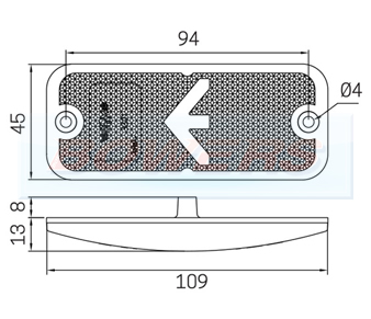 Sim 3301 LED Amber Arrow Design Marker Light Schematic