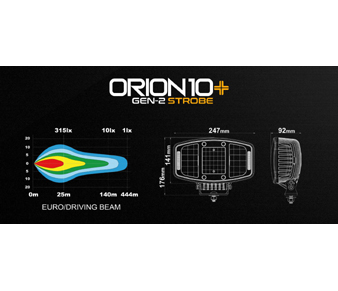 Ledson Orion 10+ Strobe LED Driving Spot Light With Amber Warning Lights Schematic