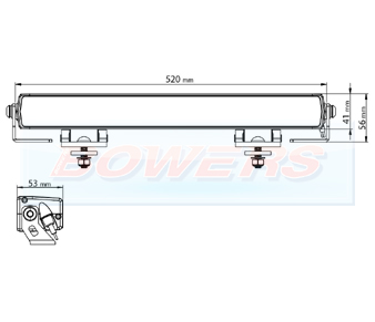 LED33491189 Ledson REX+ 20.5 Inch LED Light Bar Schematic