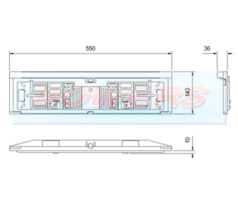 Rubbolite M647 Number Plate Holder With LED Lights Schematic