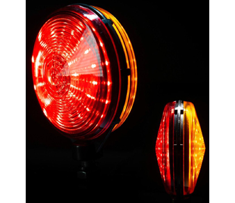 Red/Amber LED Lollipop Light On