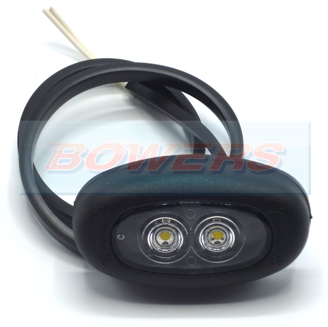 Rubbolite M851 White/Clear Front LED Marker Light/Lamp H Bowers