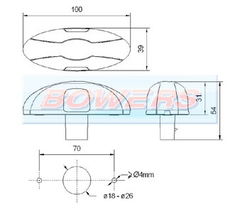 Rubbolite M899 Red/White LED End Outline Marker Light Schematic