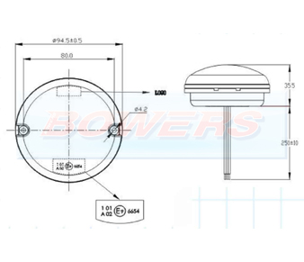 95mm NAS LED Round Light Schematic