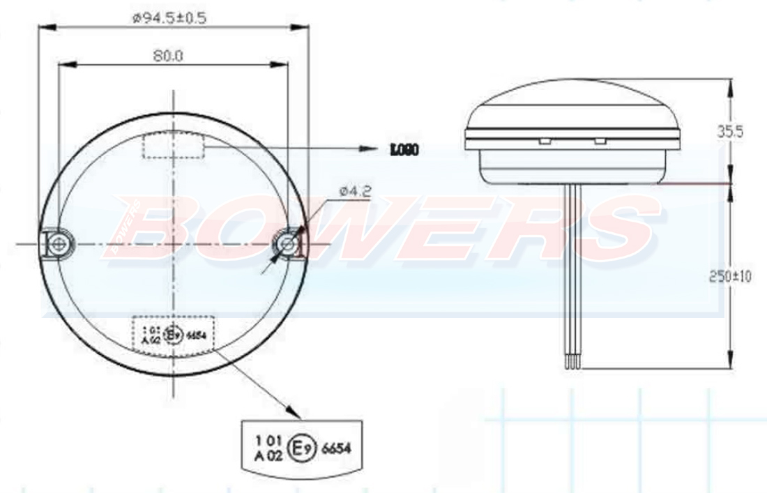 NAS style LED Lights Upgrade Kit for Land Rover Defender (95mm