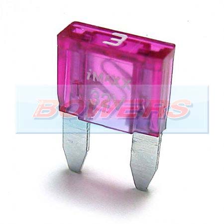 Mini Blade Fuse 10 Pack 3amp Purple