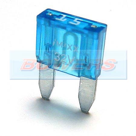 Mini Blade Fuse 10 Pack 15amp Blue