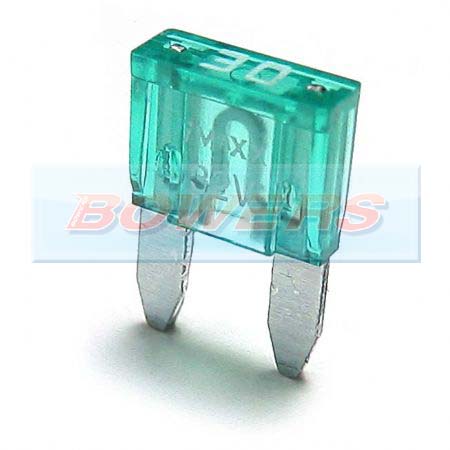 Mini Blade Fuse 10 Pack 30amp Green