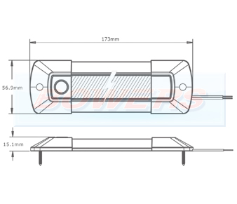 173mm LED Interior Panel Light Schematic