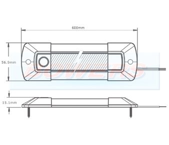 600mm LED Interior Panel Light Schematic