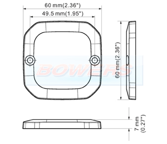 LED Low Profile Flush Fit Amber Strobe Warning Light + White/Amber Marker Light BOW9989180 Schematic