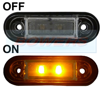 12v/24v Flush Fit LED Amber Marker Lamp