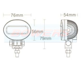 Red LED Forklift Perimeter Safety Zone Warning Light Schematic