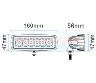 Rectangular LED Work Light BOW9992037 Schematic