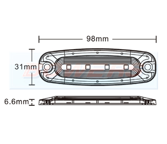 Low Profile LED Strobe Warning Light BOW9992148 Schematic