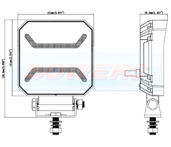 Dual Colour Amber/Red LED Work Light BOW9992268 Schematic