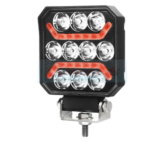 Square LED Work Light With Red Rear Marker Light BOW9992255