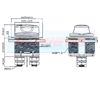 Mini Battery Isolator/Cut Off/Kill Switch BOW9996303 Schematic