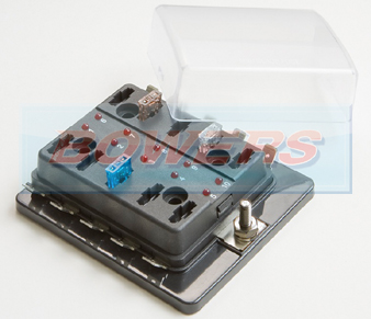 10 Way Mini Blade LED Fuse Box