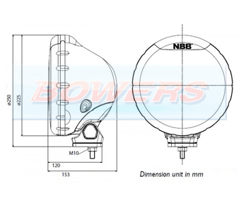 NBB Alpha 225 Halogen Spotlight Schematic