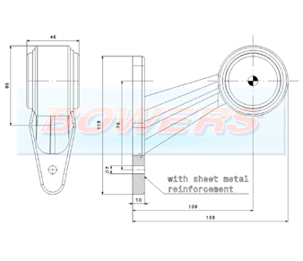 Red/White LED Stalk End Outline Side Marker Light FT-009CLED Schematic