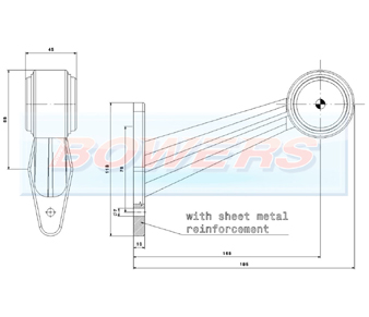 Red/White LED Stalk End Outline Side Marker Light FT-009ELED Schematic