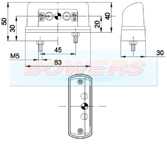FT-016/1/A LED Combined Rear Number Plate And Marker Light Schematic