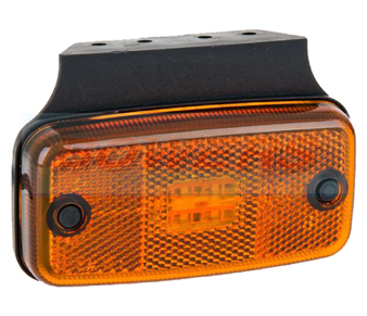 Amber LED Side Marker Light With Bracket FT-019Z+KLED