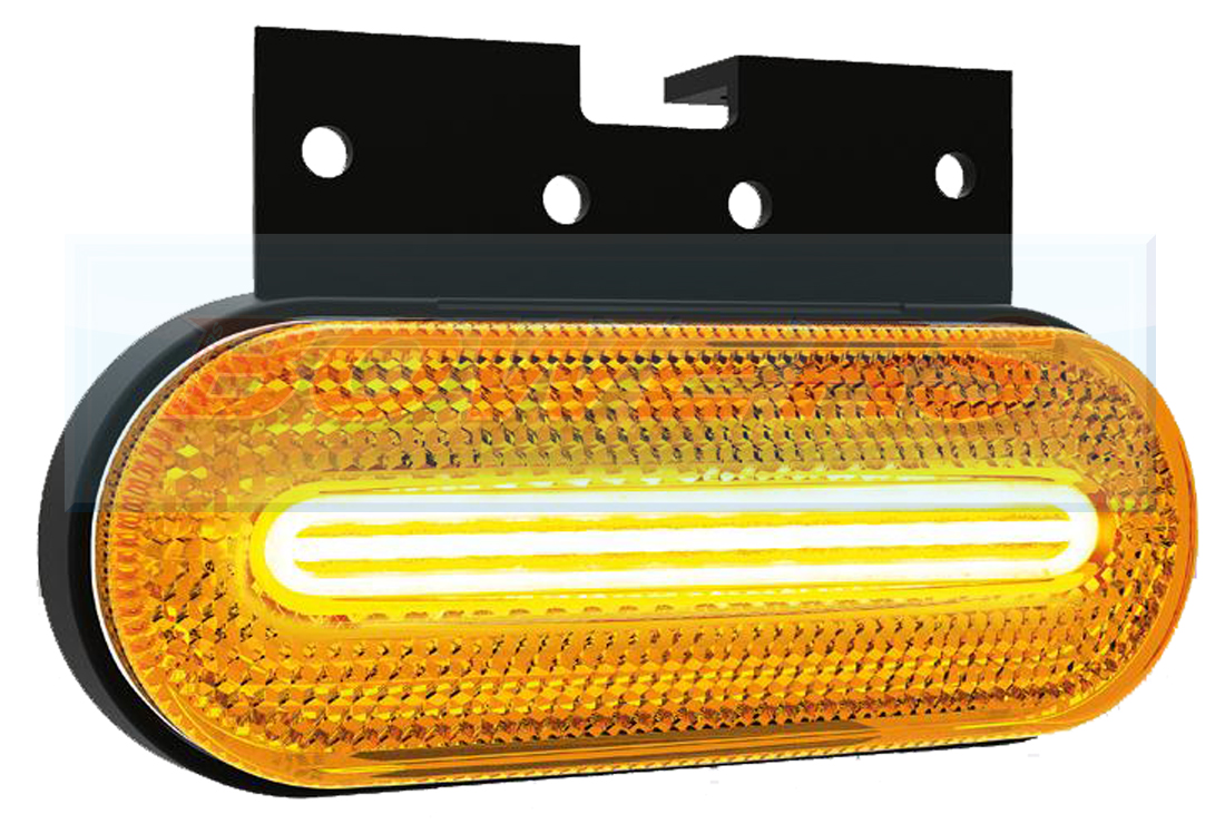 CAT 5 Approved Amber LED Side Marker & Indicator Light - 12V/24V Combined Lamp